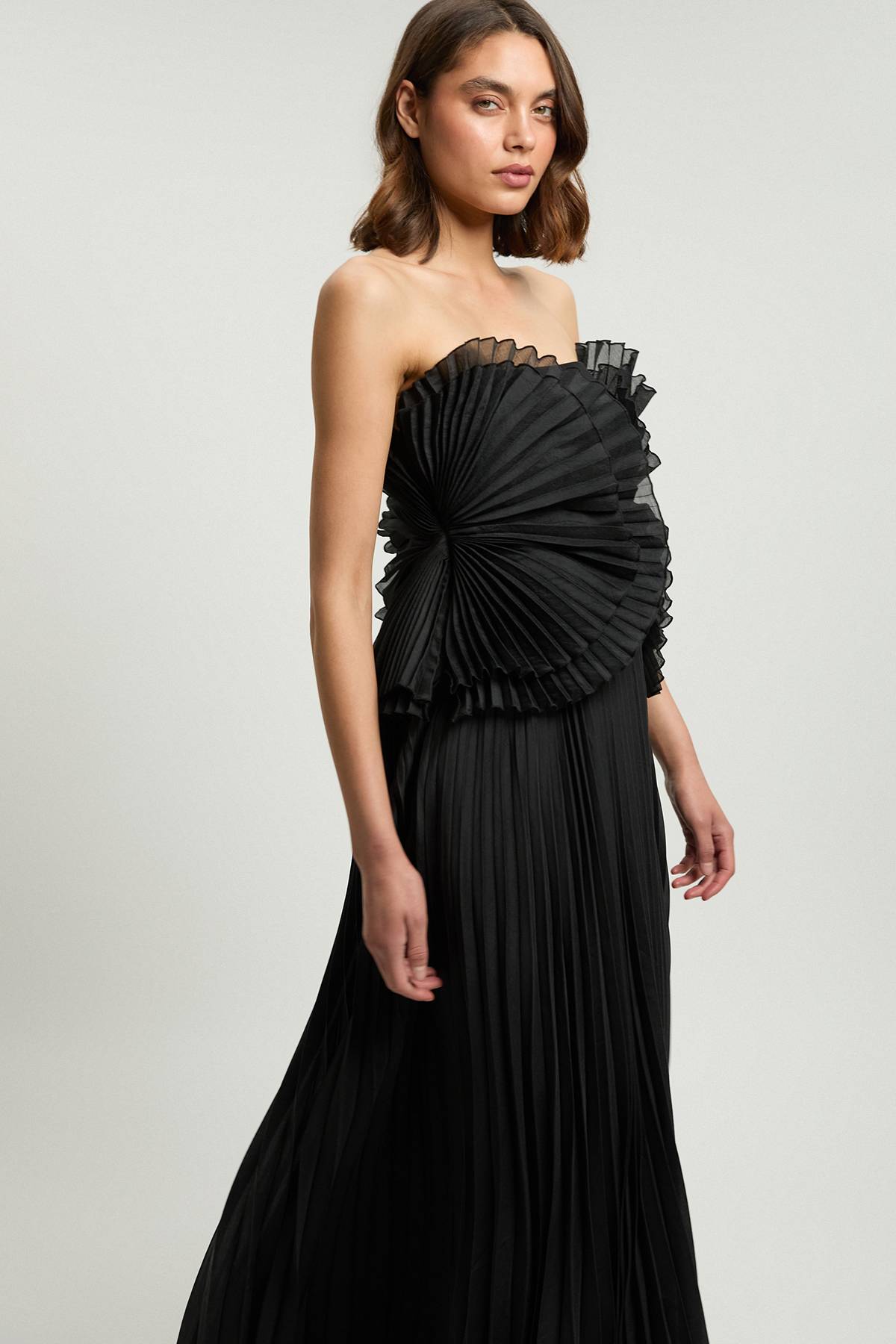 KarenMillen Robe Longue Plissée Petite