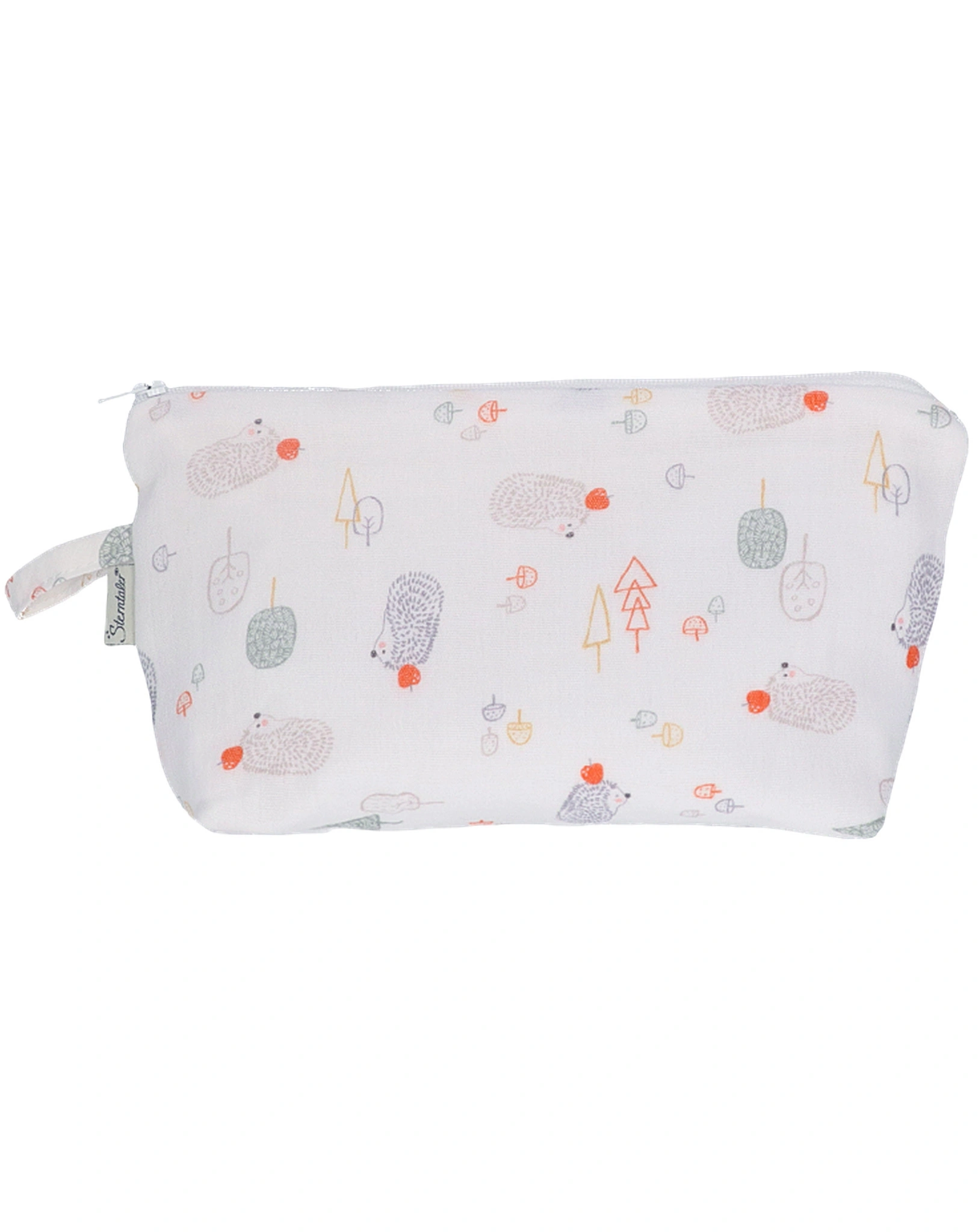 Musselin-Kulturtasche IGEL BABY (15x25) in weiß