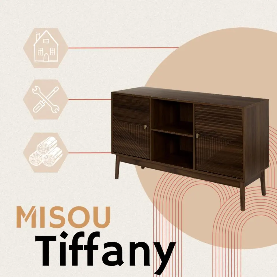 MISOU TV Meubel Tiffany - Bruin