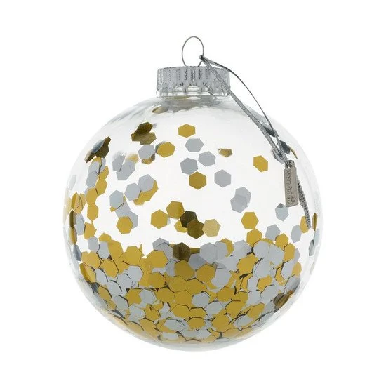 Boule de Noël empreinte Confetti    Transparent        de               Baby Art