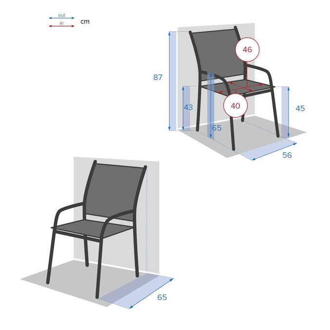 Fauteuil de jardin empilable PIAZZA Lin & Tonka