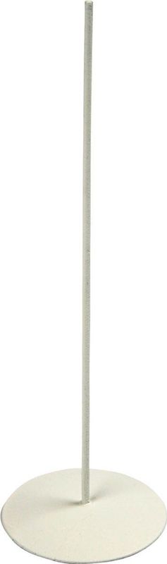 Standaard - Wit - 5 x 15 cm - Metalen Voet - Ronde Plaat