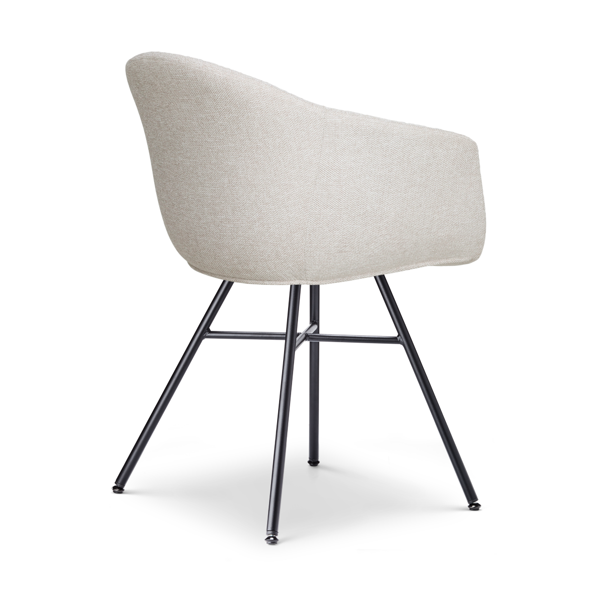 Eetkamerstoel Noa-Otis beige - zwart onderstel - set van 2