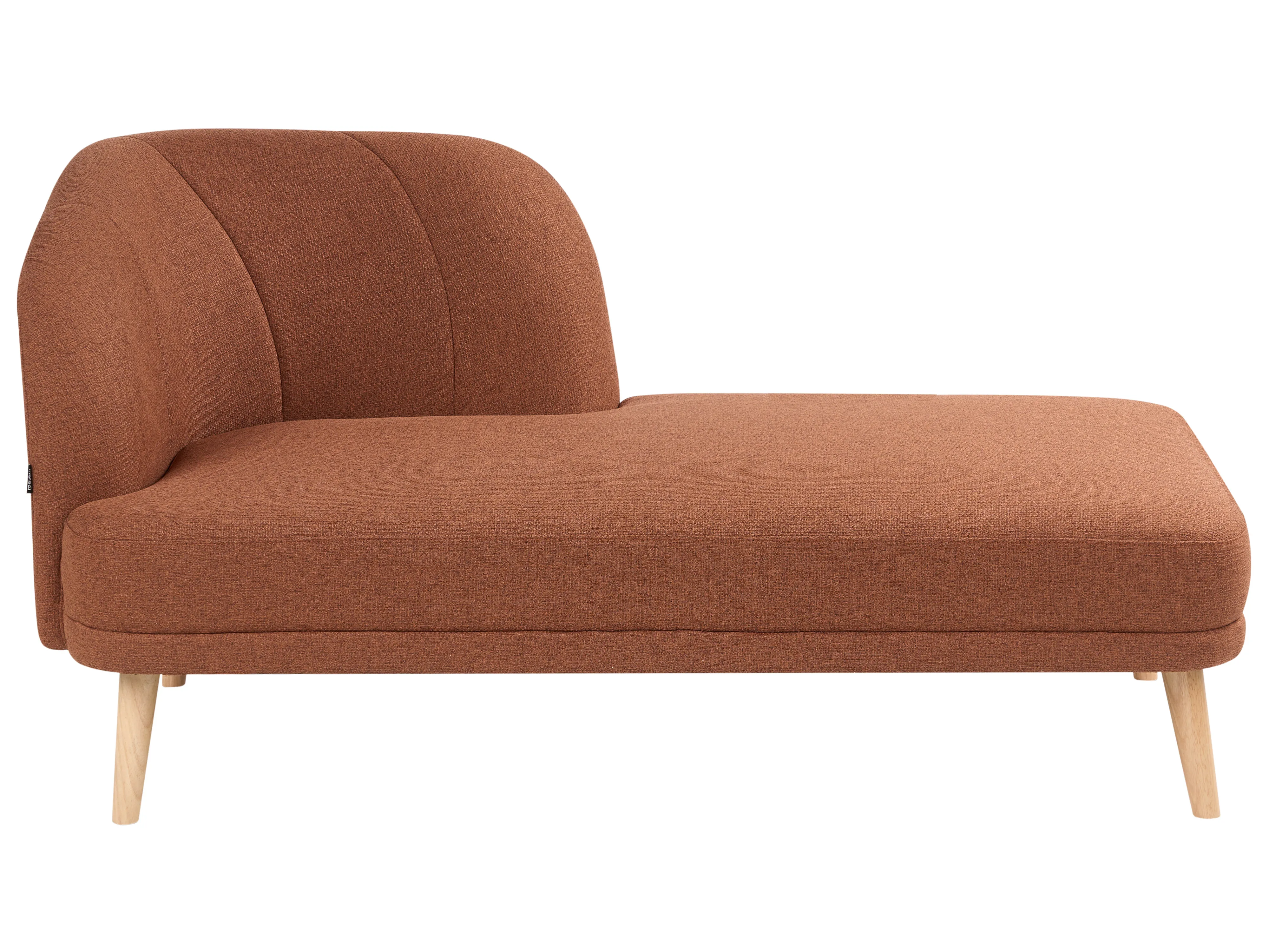 Linkszijdige chaise longue TANLAY Stof Goudbruin
