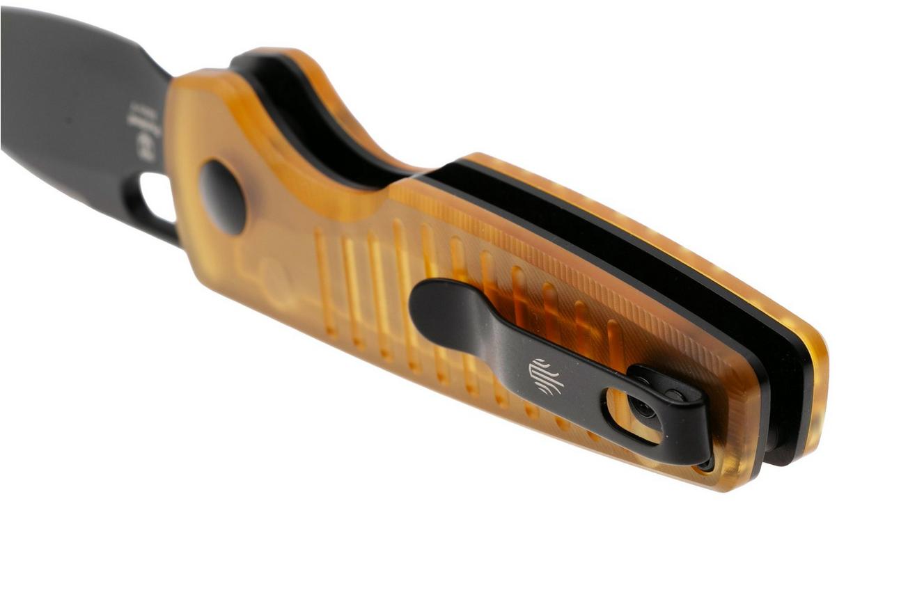 Kizer Parakeet V2706A1 Black PVD Nitro-V, Yellow PEI, zakmes, Johan Jordaan design