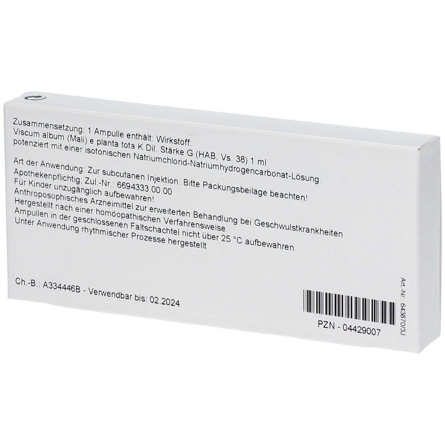 WALA® Iscucin Mali Stärke G Ampullen