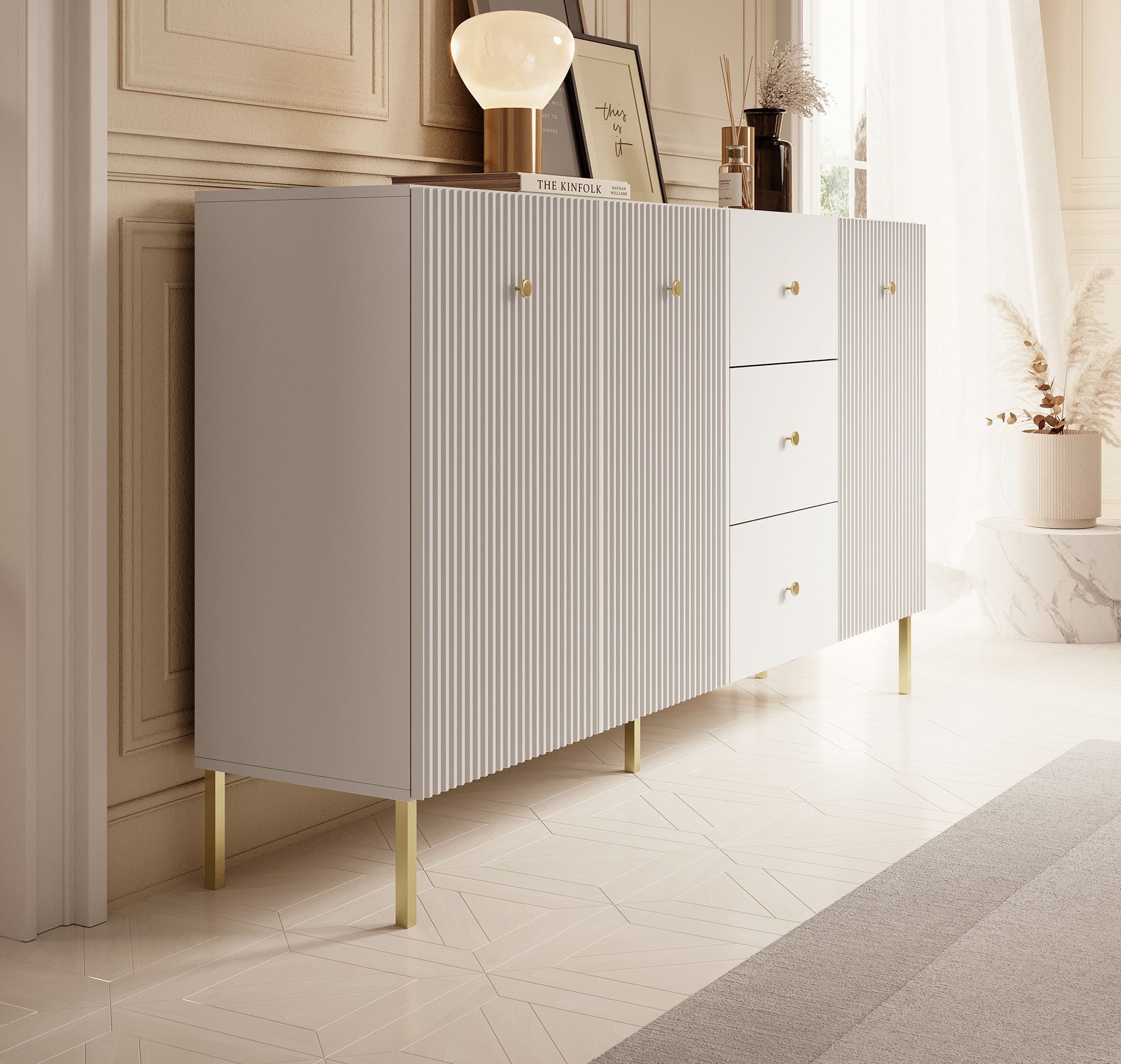 Vermont - Dressoir - Wit - 180x42x98 cm