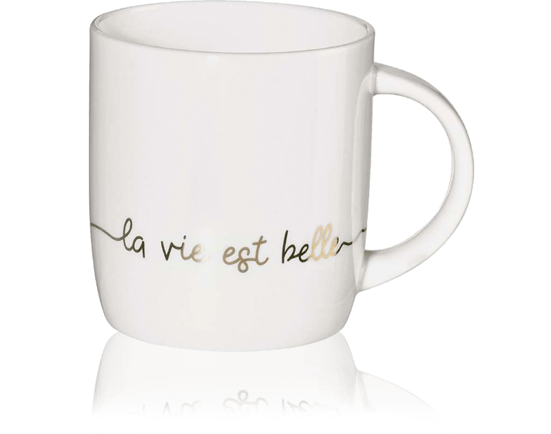 Mug en porcelaine 35Cl-ASA SELECTION - Linia Motif "La vie est belle"