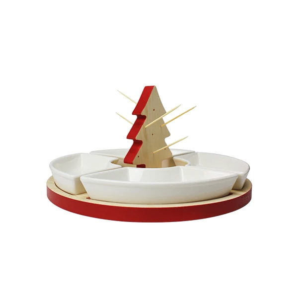 Service apéritif de Noël 4 coupelles Ard'Time