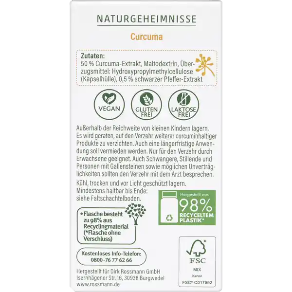 Naturgeheimnisse Curcuma Kapseln