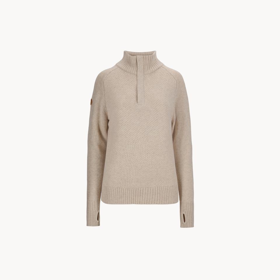 Tufte Robin Low Half Zip Womens Chateau Gray Melange/Jet Stream