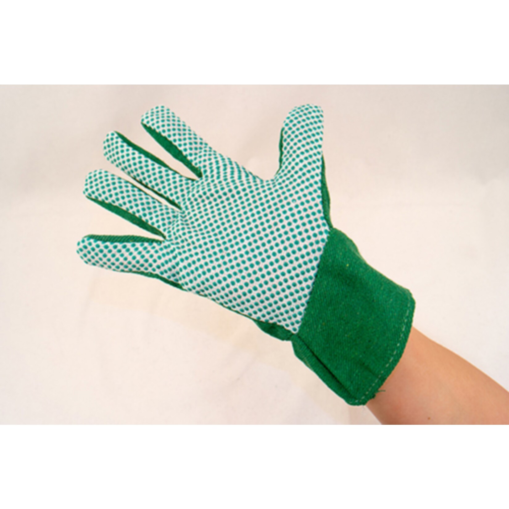 Mauk (12 Paar) Gartenhandschuhe, PVC genoppte Handfläche Größe 9