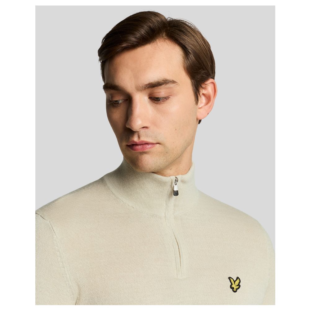 Golf 1/4 Merino Genser Herre Beige