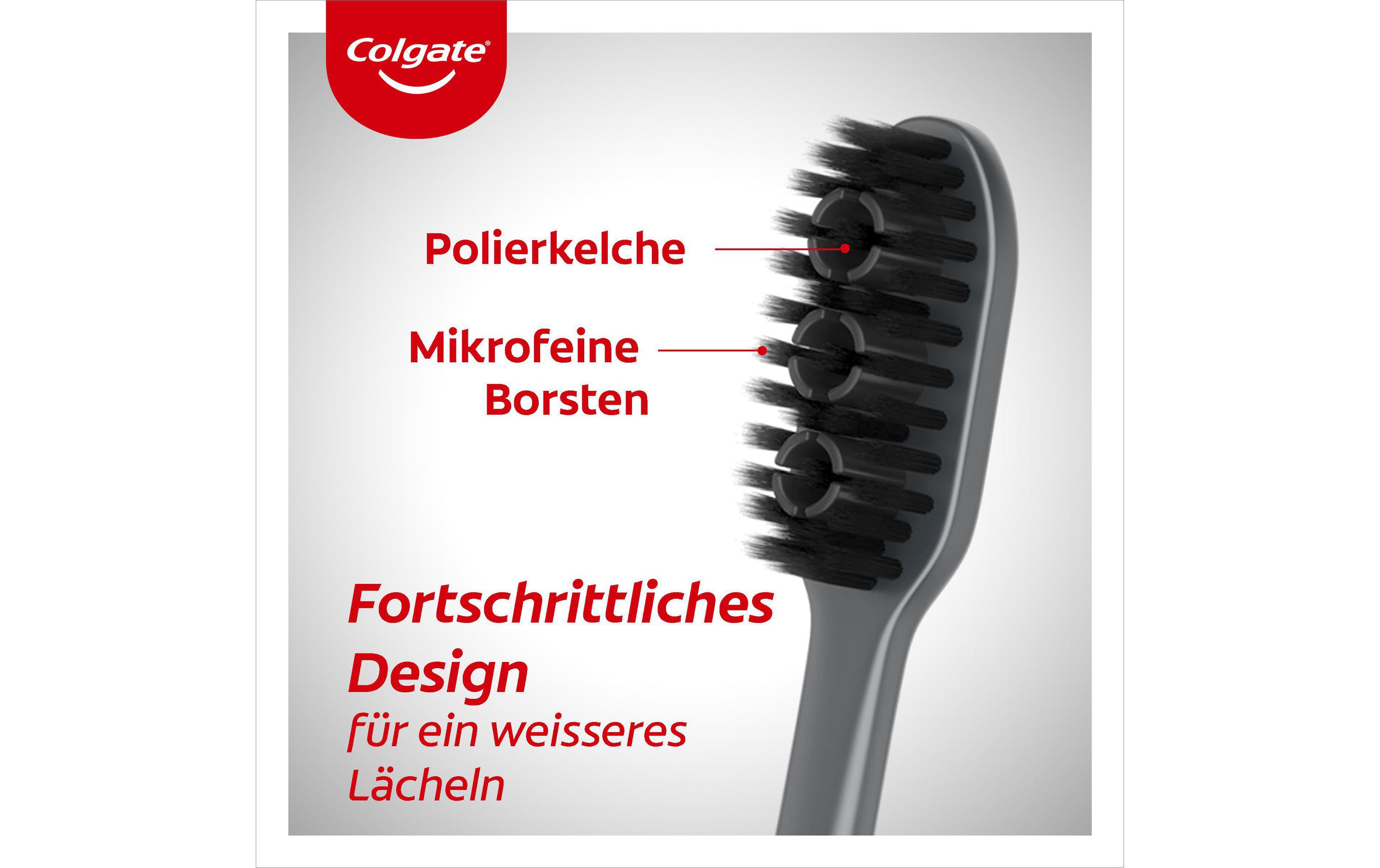 Handzahnbürste 360° Aktivkohle mittelZahnbürste für eine optimale Zahnzwischenraumreinigung