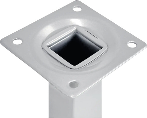 Tarrox tafelpoot, vierkant, 25 x 25 x 100 mm, zilver