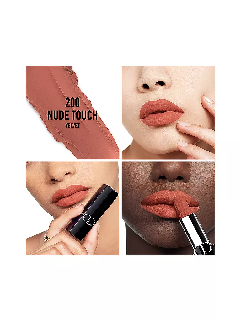 DIOR Lippenstift - Rouge Dior Velvet Lipstick (200 Nude Touch) orange