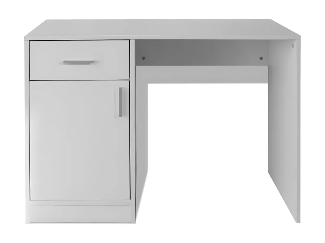 Bureau avec tiroir et placard 100x40x73 cm Blanc