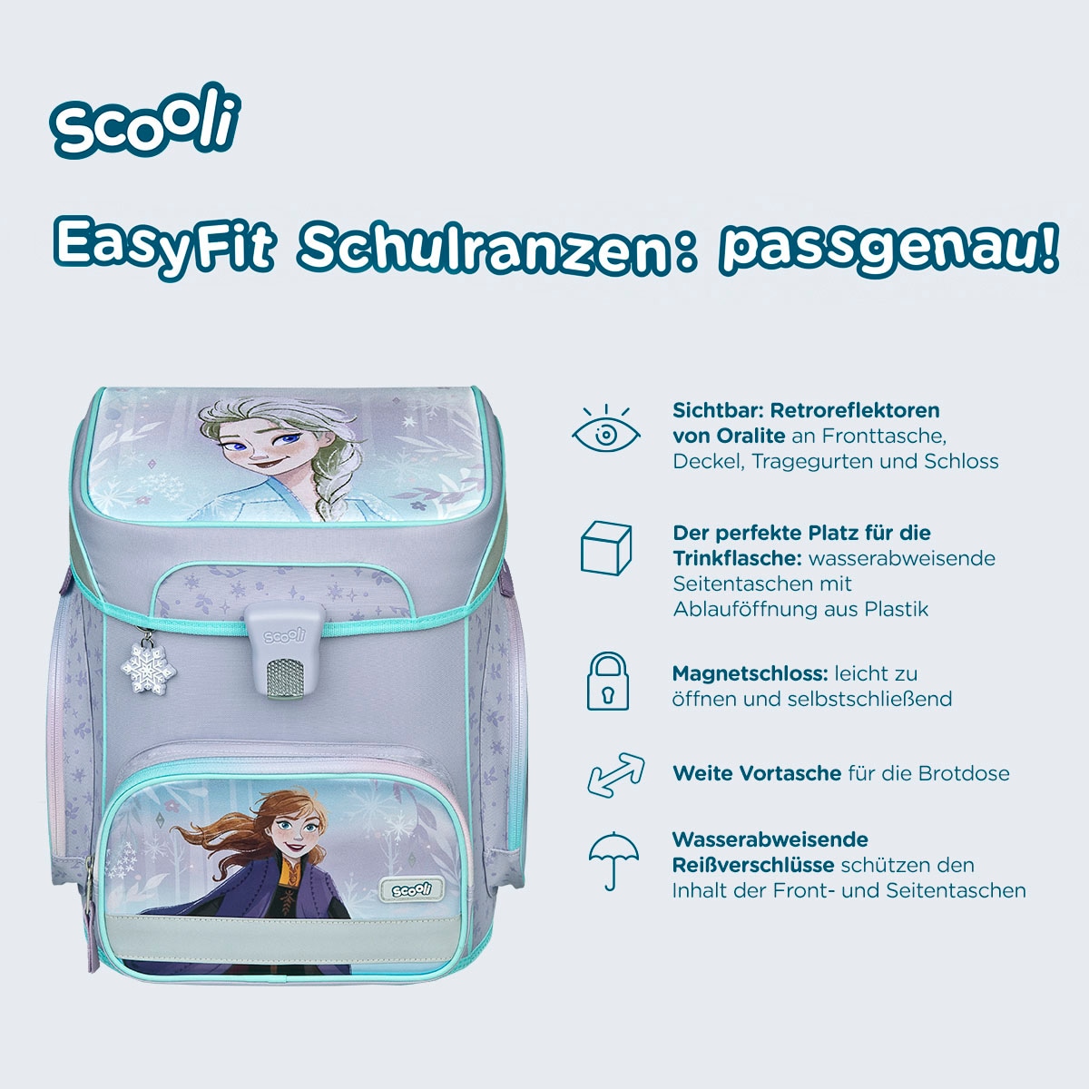 Scooli Schulranzen »EasyFit, Frozen« Reflektoren
