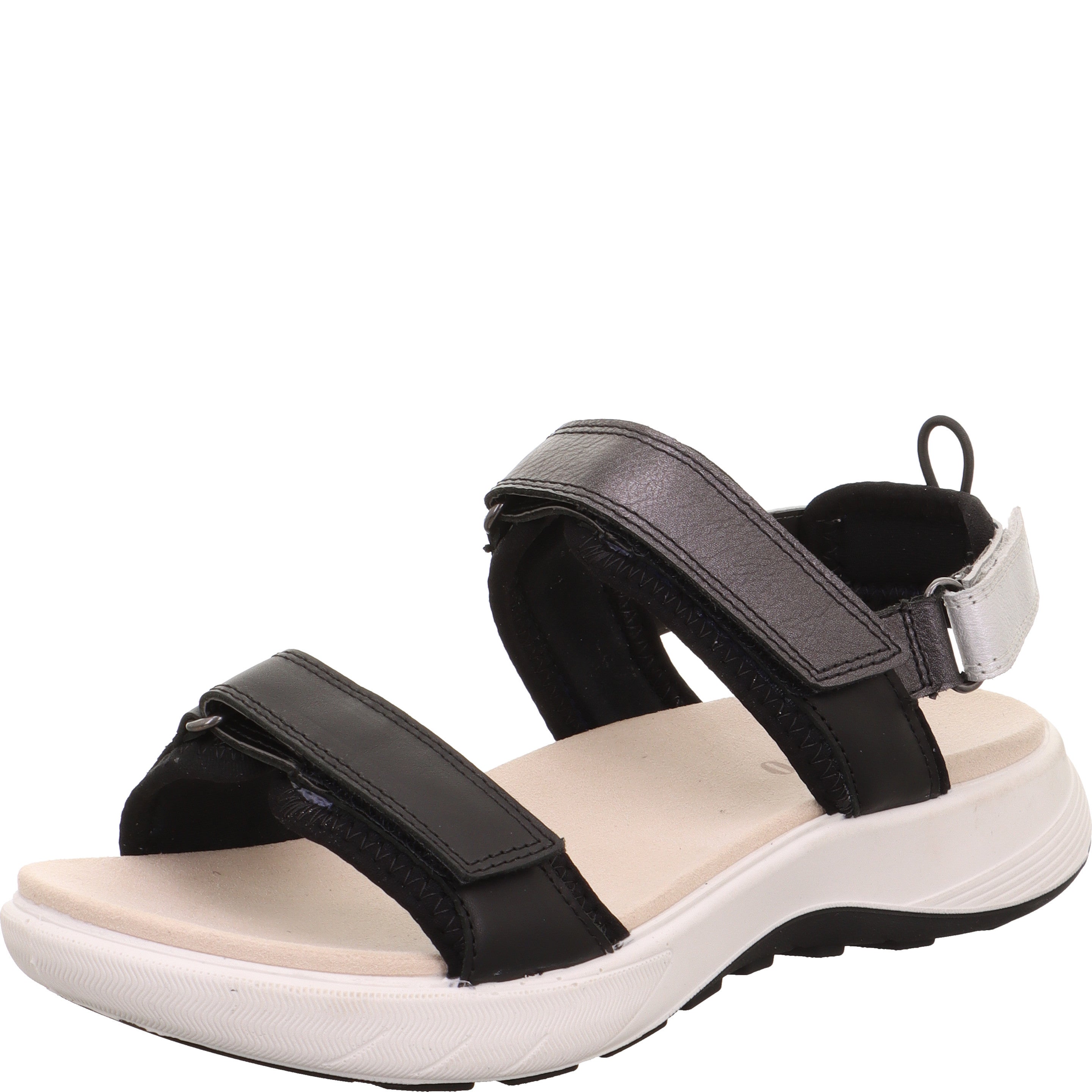 legero SIRIS 2.0 Damen  Sandale mit Klettverschluss - Farbe: Schwarz - Größe: 38