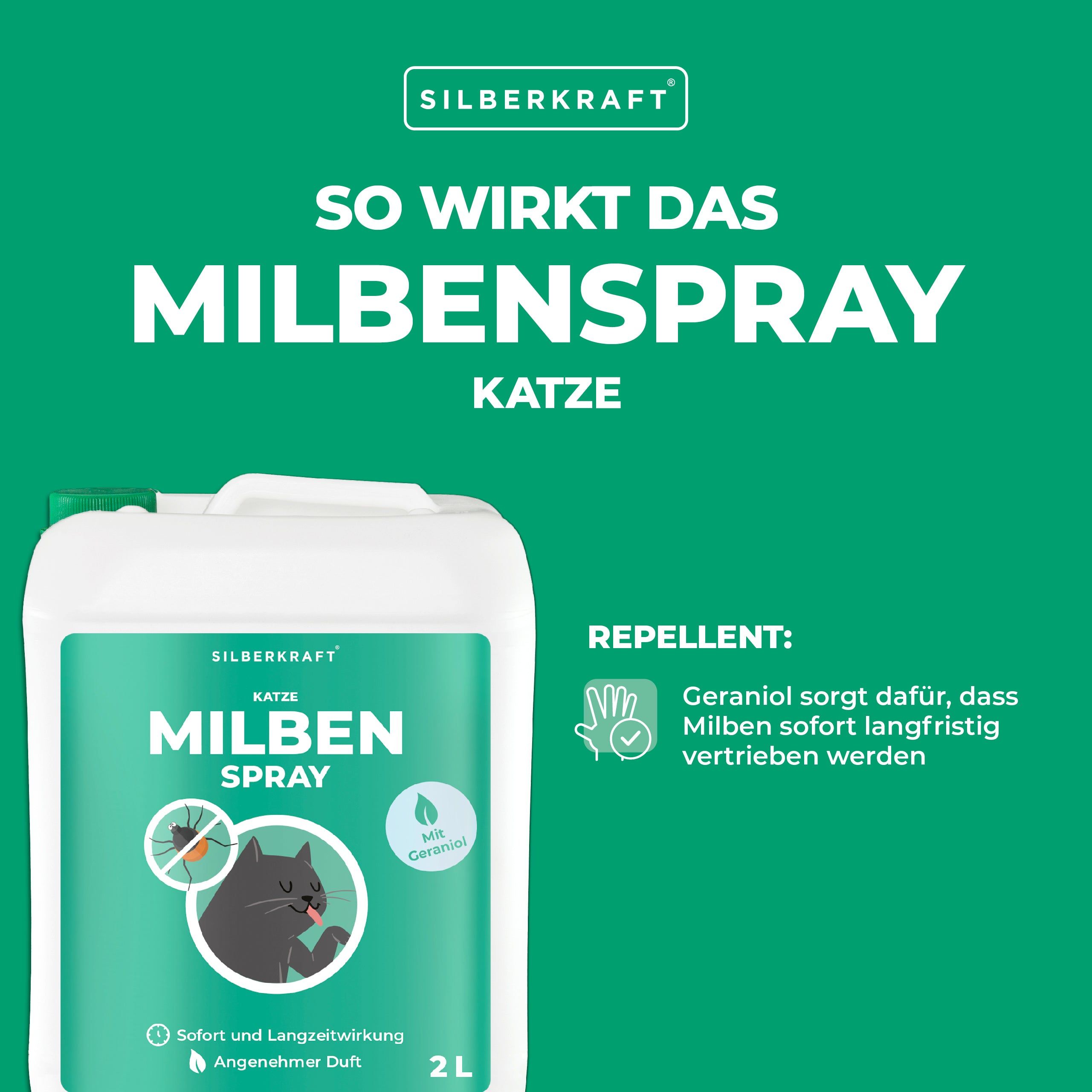 SILBERKRAFT Milbenspray Katzen