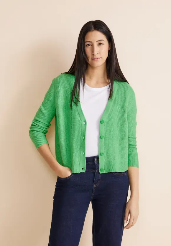 V-Ausschnitt Cardigan - light spring green mel.