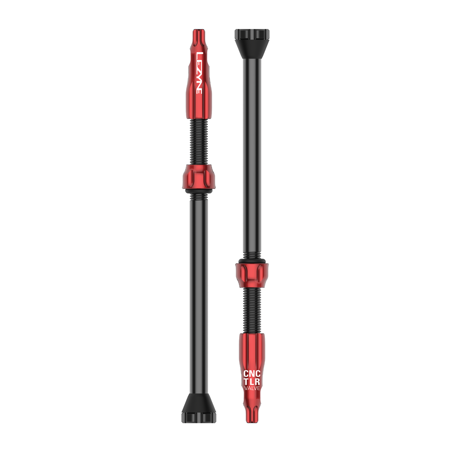 Lezyne CNC Tubeless Valve Kit 80 mm Rood