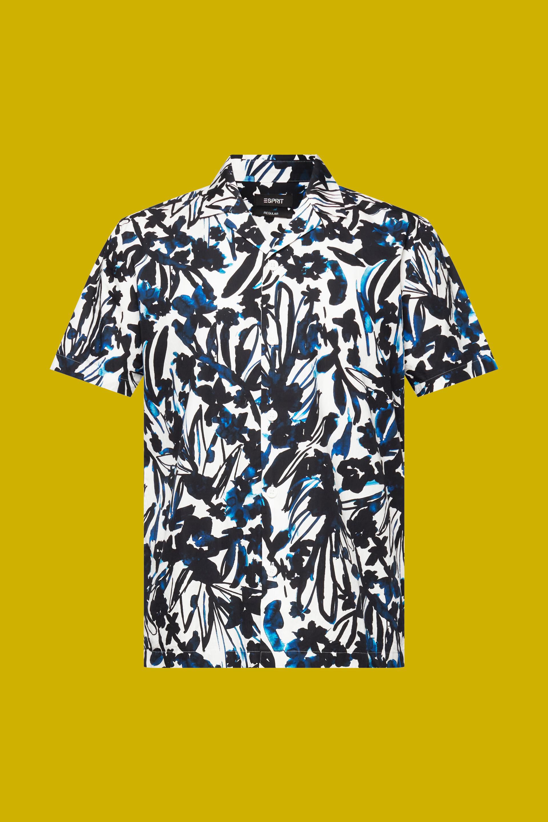 Chemise à manches courtes animée d’un motif, 100 % coton