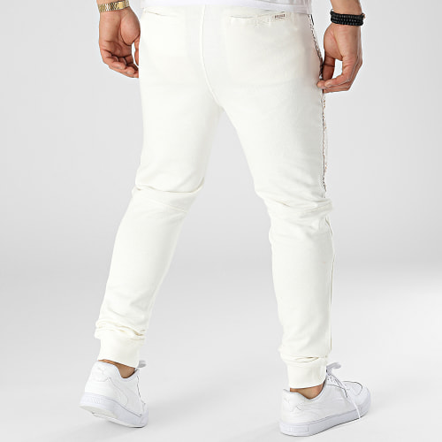 Pantalon Jogging A Bandes Jed Beige