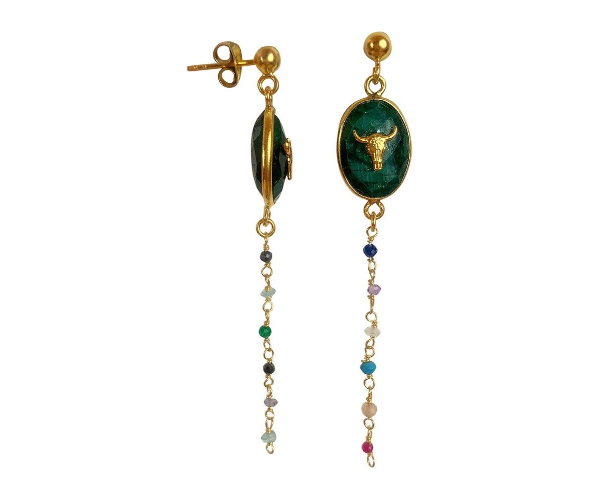 Boucles d'oreilles Prasarita Padottanasana Doré