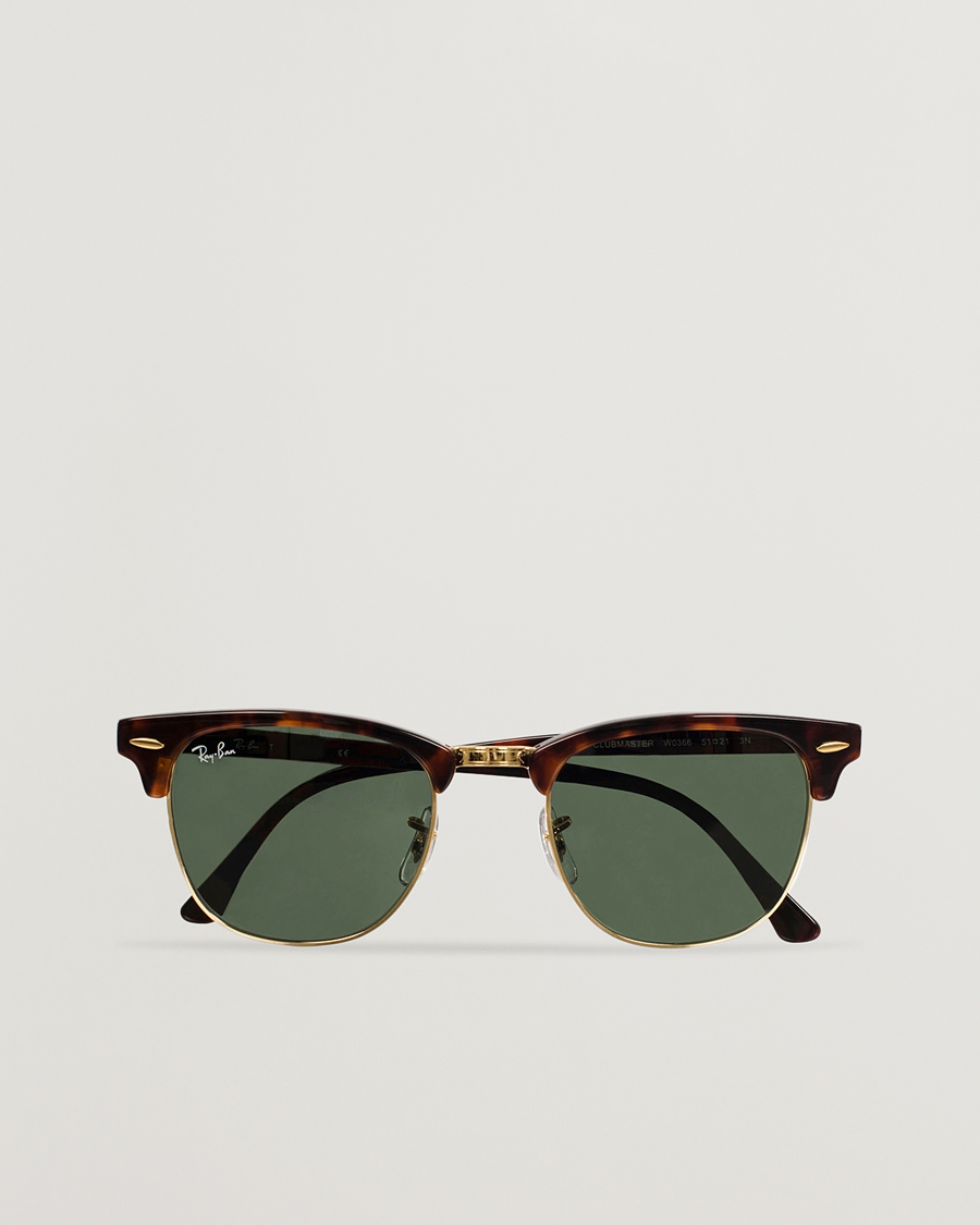 Ray-Ban Clubmaster Sunglasses Mock Tortoise/Crystal Green
