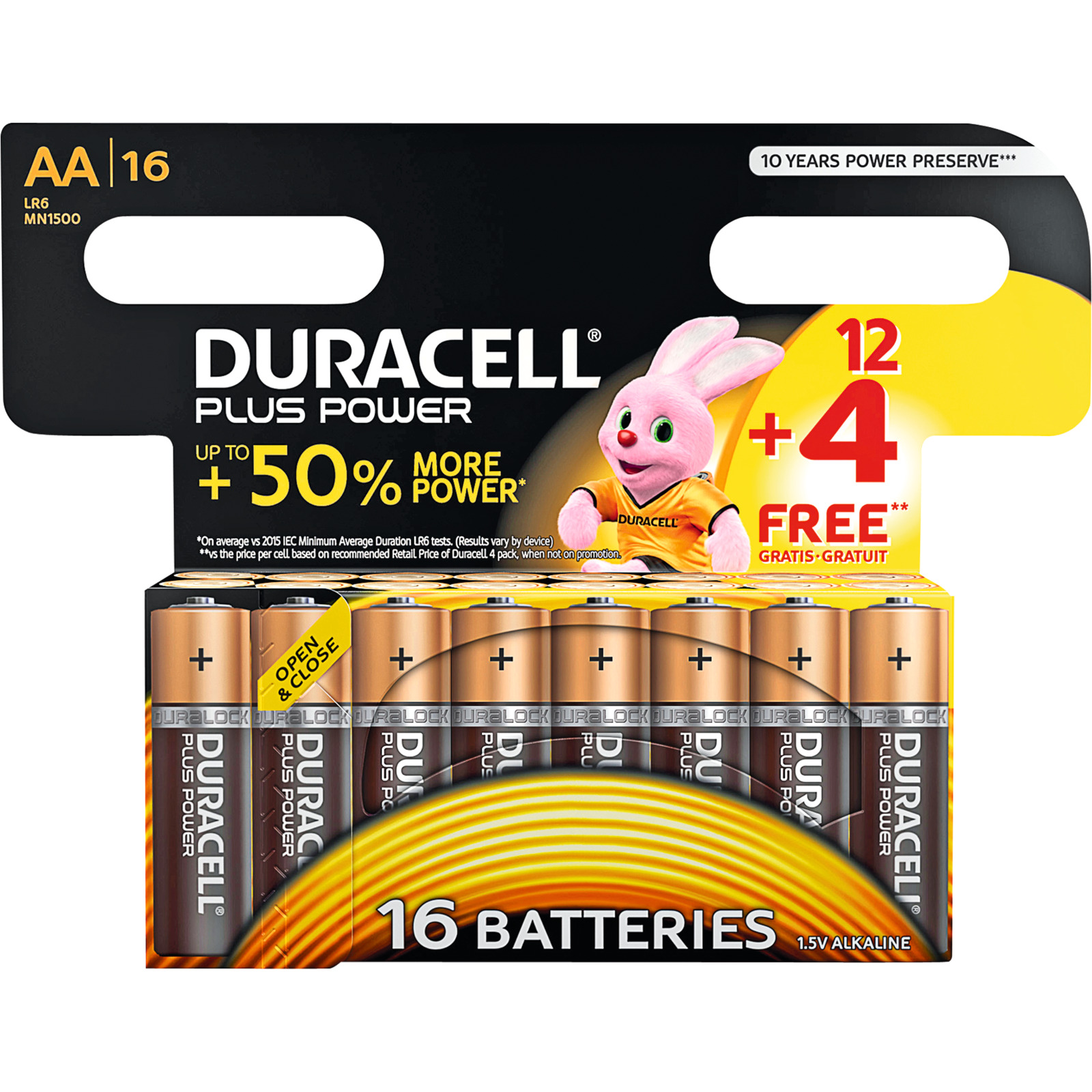 Duracell Batt. Plus Power AA 12+4St