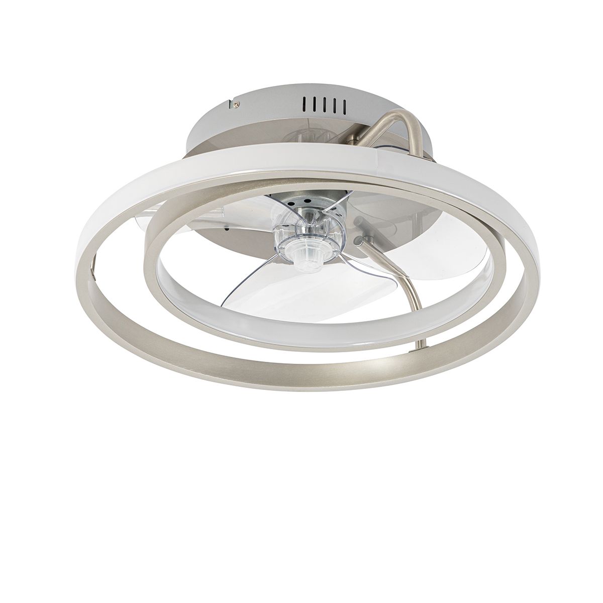 Plafondventilator staal 46.5cm incl. LED met afstandsbediening - Kees