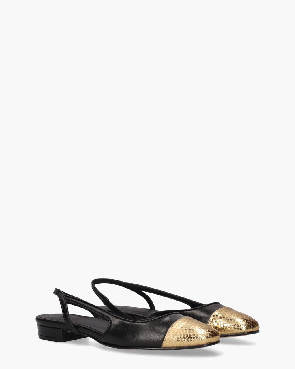 Toral Luisa Zwart/Goud Damesloafers