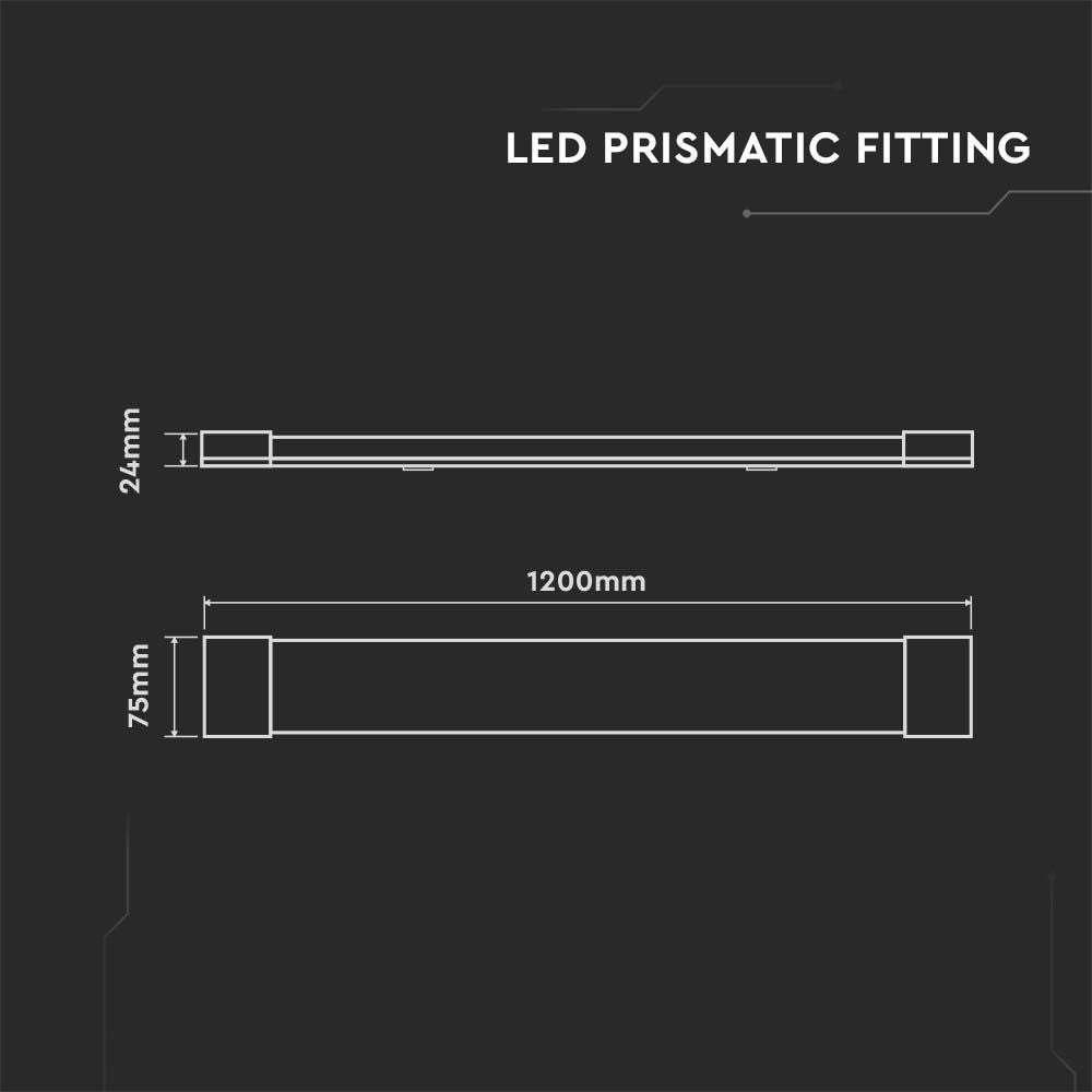 V-TAC VT-8-40-N - Witte LED-lichtstrips - Prismatisch - 120lm/w - Samsung - IP20 - 40W - 4800