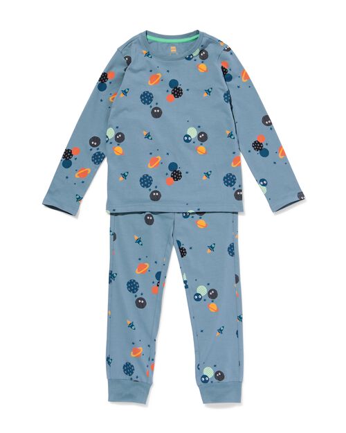 pyjama en coton pour enfant espace bleu