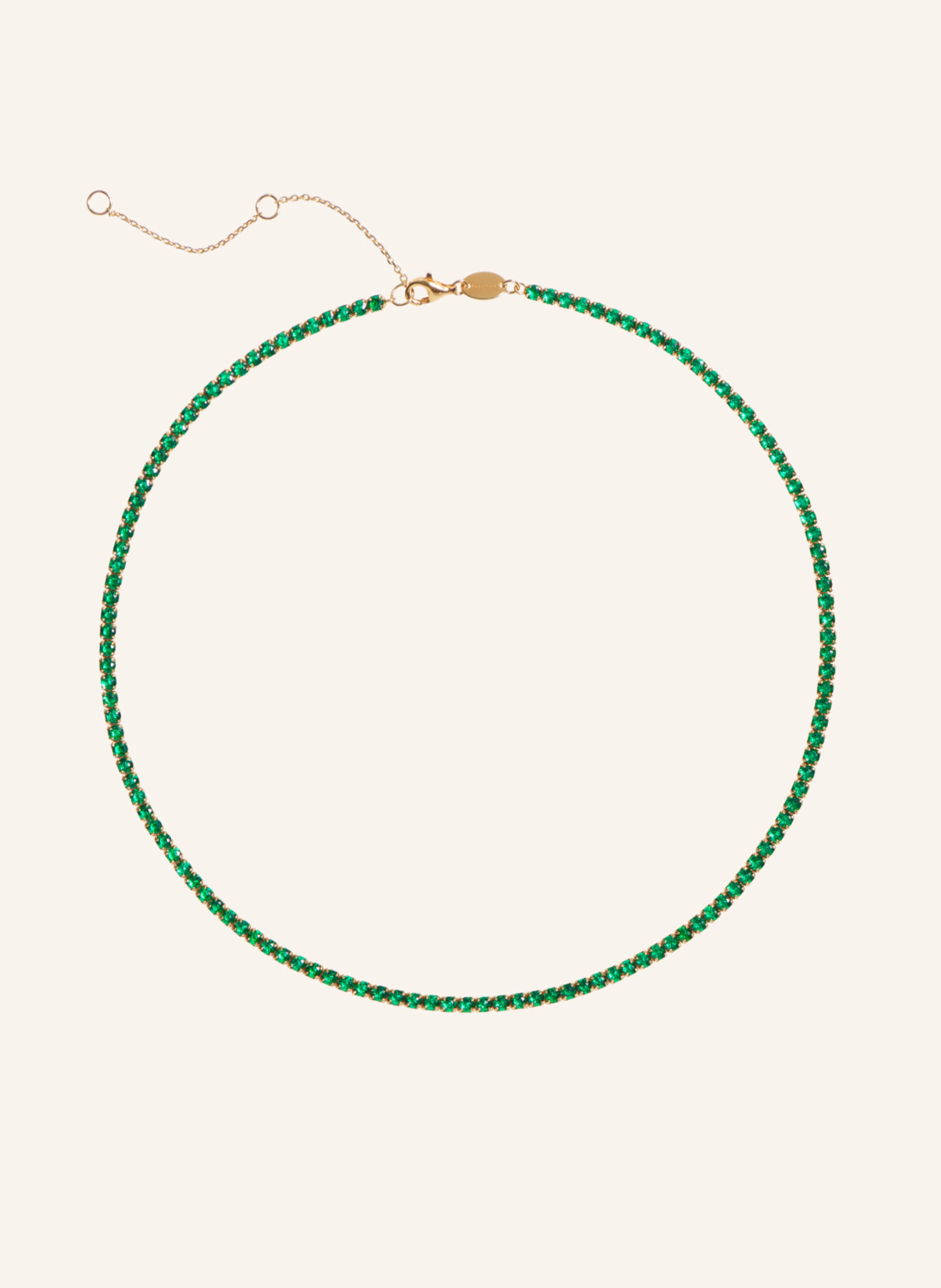 OHH LUILU Kette TENNIS CHOKER GREEN by GLAMBOU