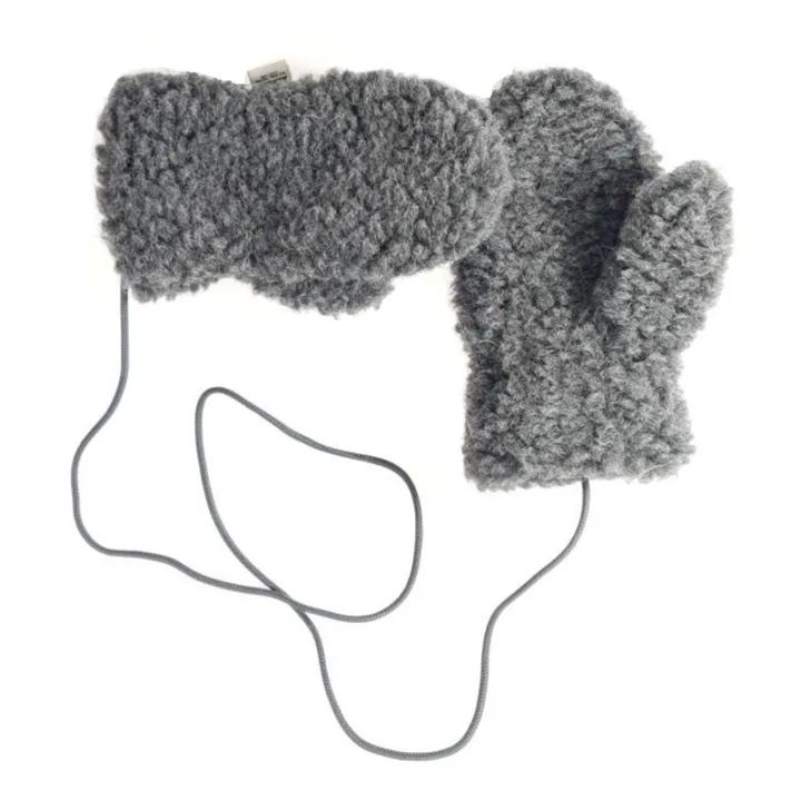 Alwero Moufles Bébé Shearling | Gris