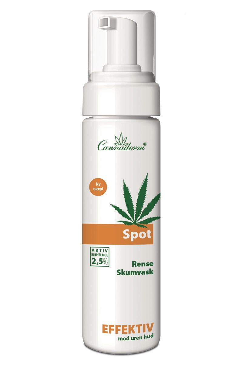 Cannaderm Spot Skumvask uren hud - 180 ml.