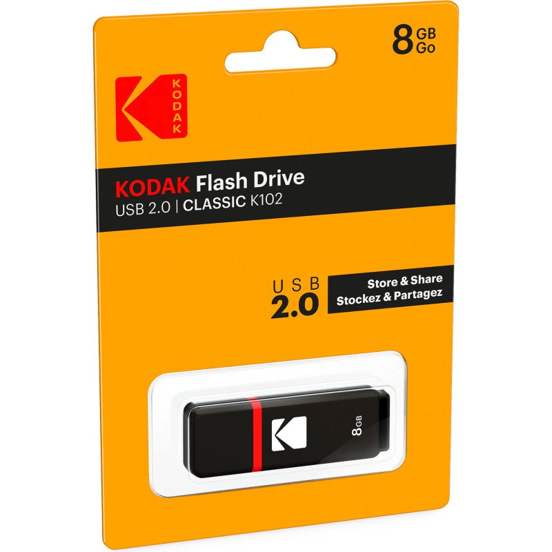 Kodak clé USB Classic K103 8 Go Usb 2.0 (Usb-A) Noir/Rouge