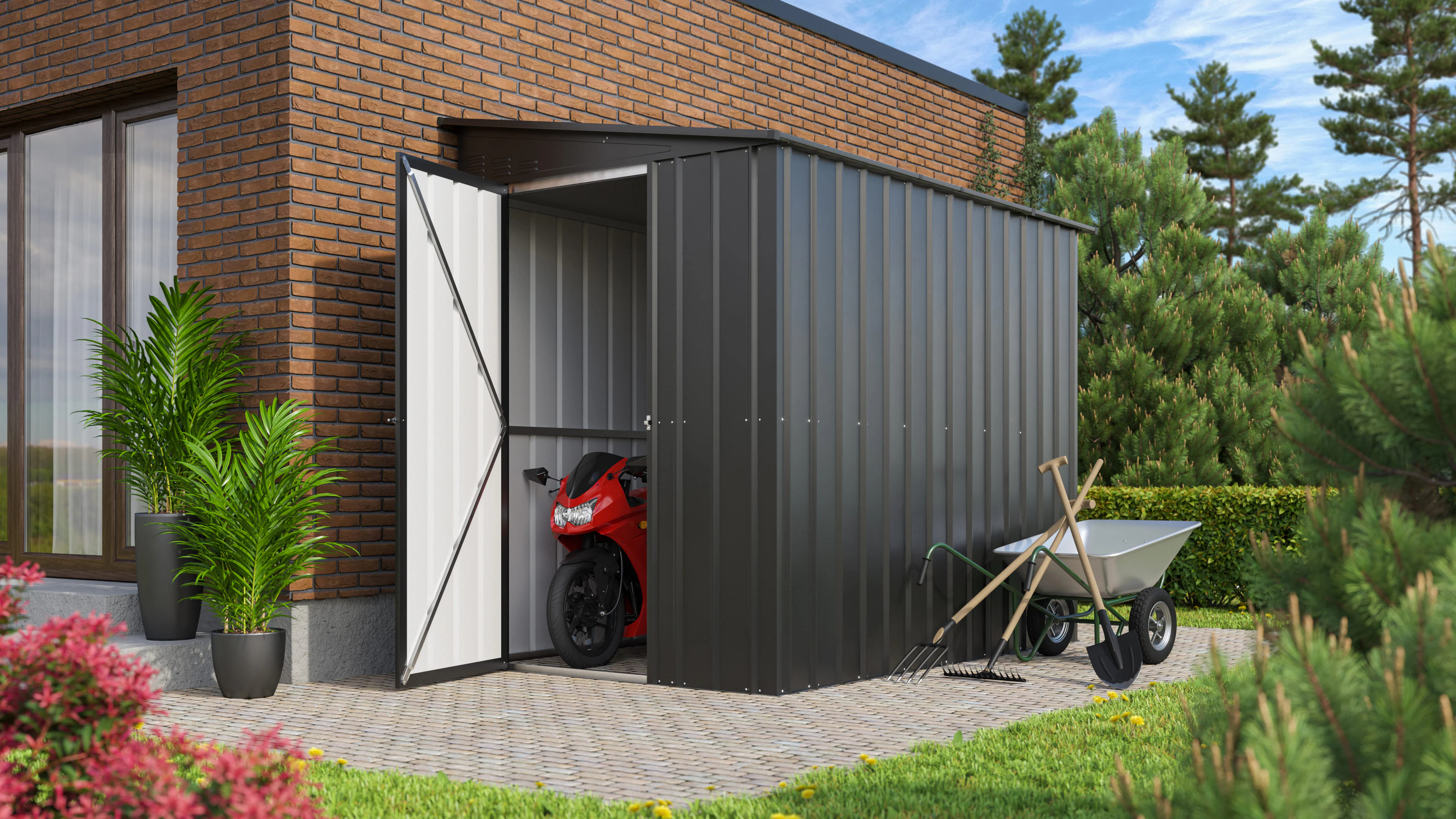 Premium-Anlehnhaus „LeanTo“ 58 - versch. Farben