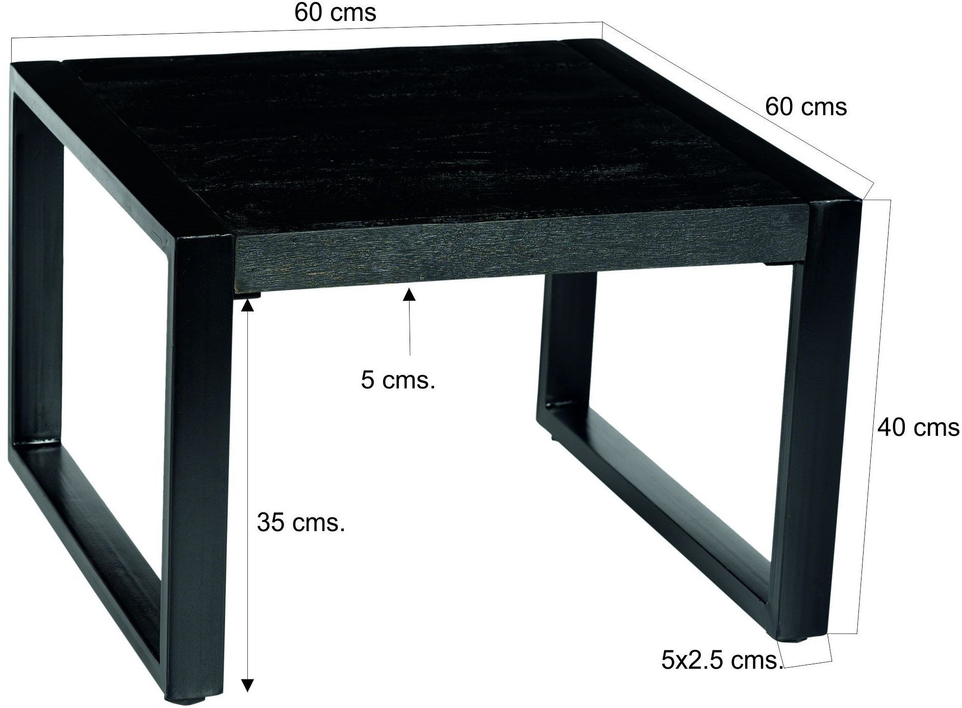 Salontafel Norris B60 x D60 x H40 cm