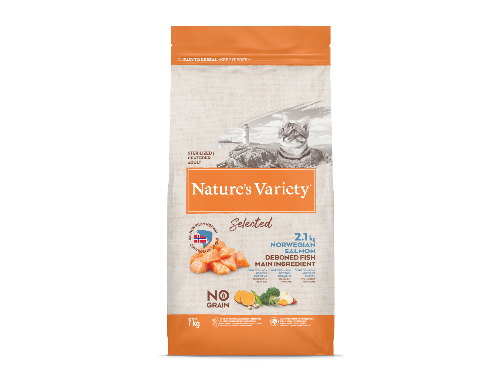 RAÇÃO GATO NATURE'S VARIETY NO GRAIN ESTERILIZADO SALMÃO 7KG