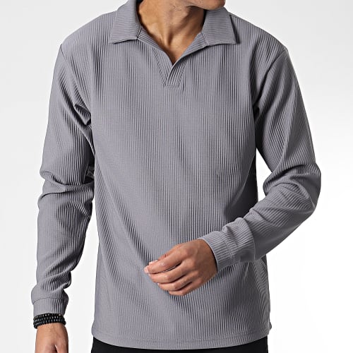 Polo Manches Longues TS-024 Gris