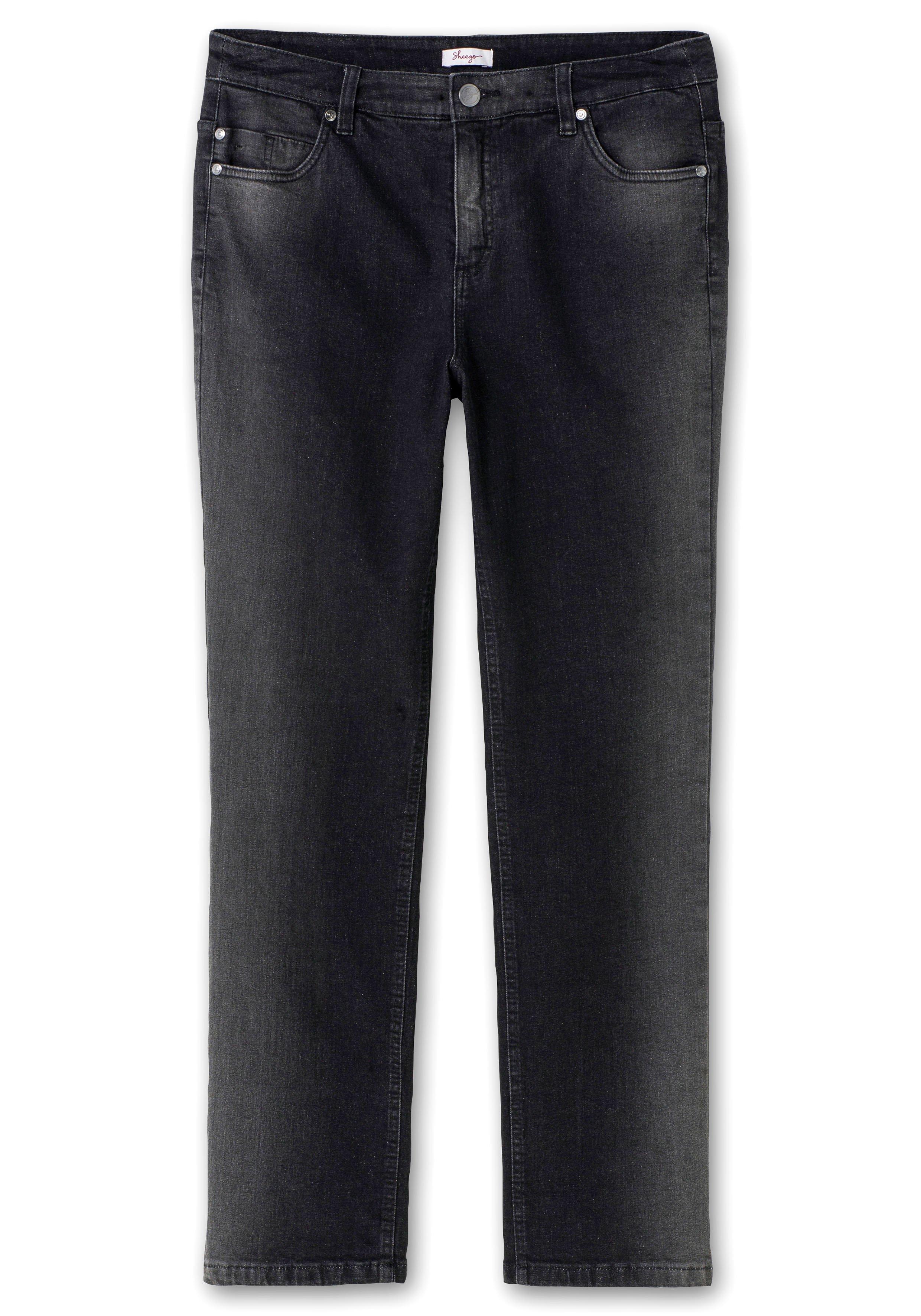 Gerade Jeans mit Wascheffekten