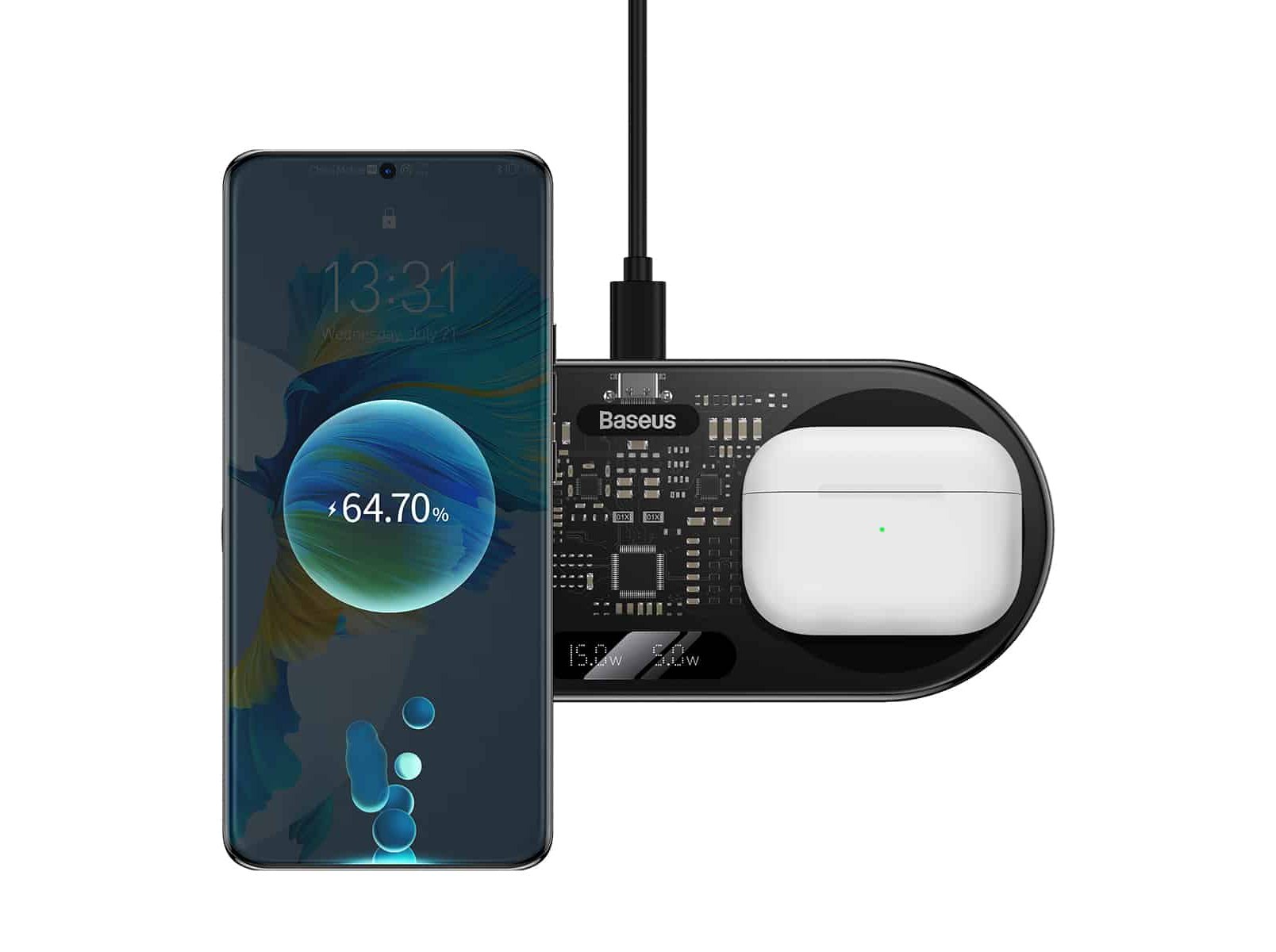 BASE DE CARREGAMENTO BASEUS WXSX010101 WIRELESS 2 EM 1