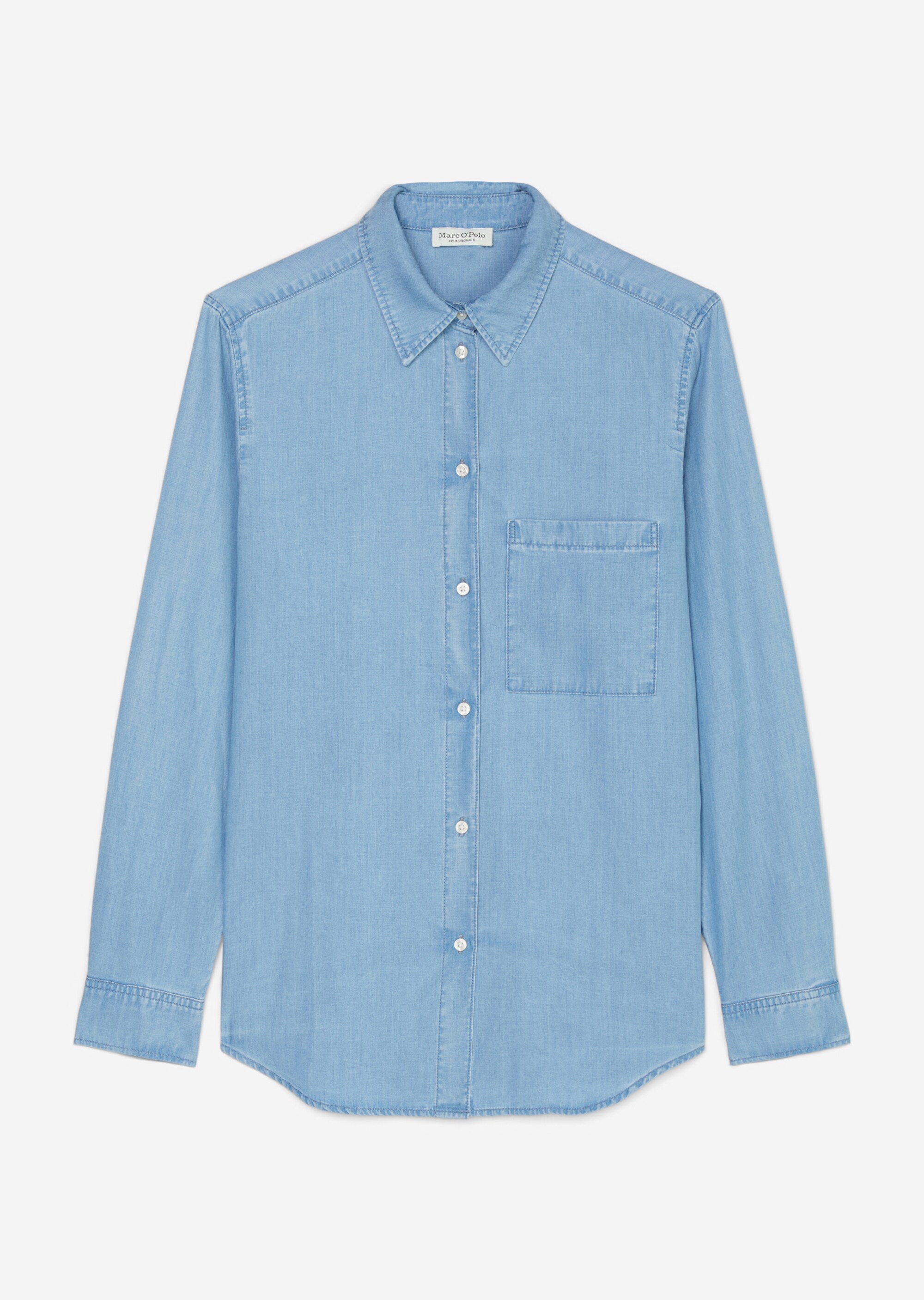Denim Bluse regularmit Tencel™ Lyocell