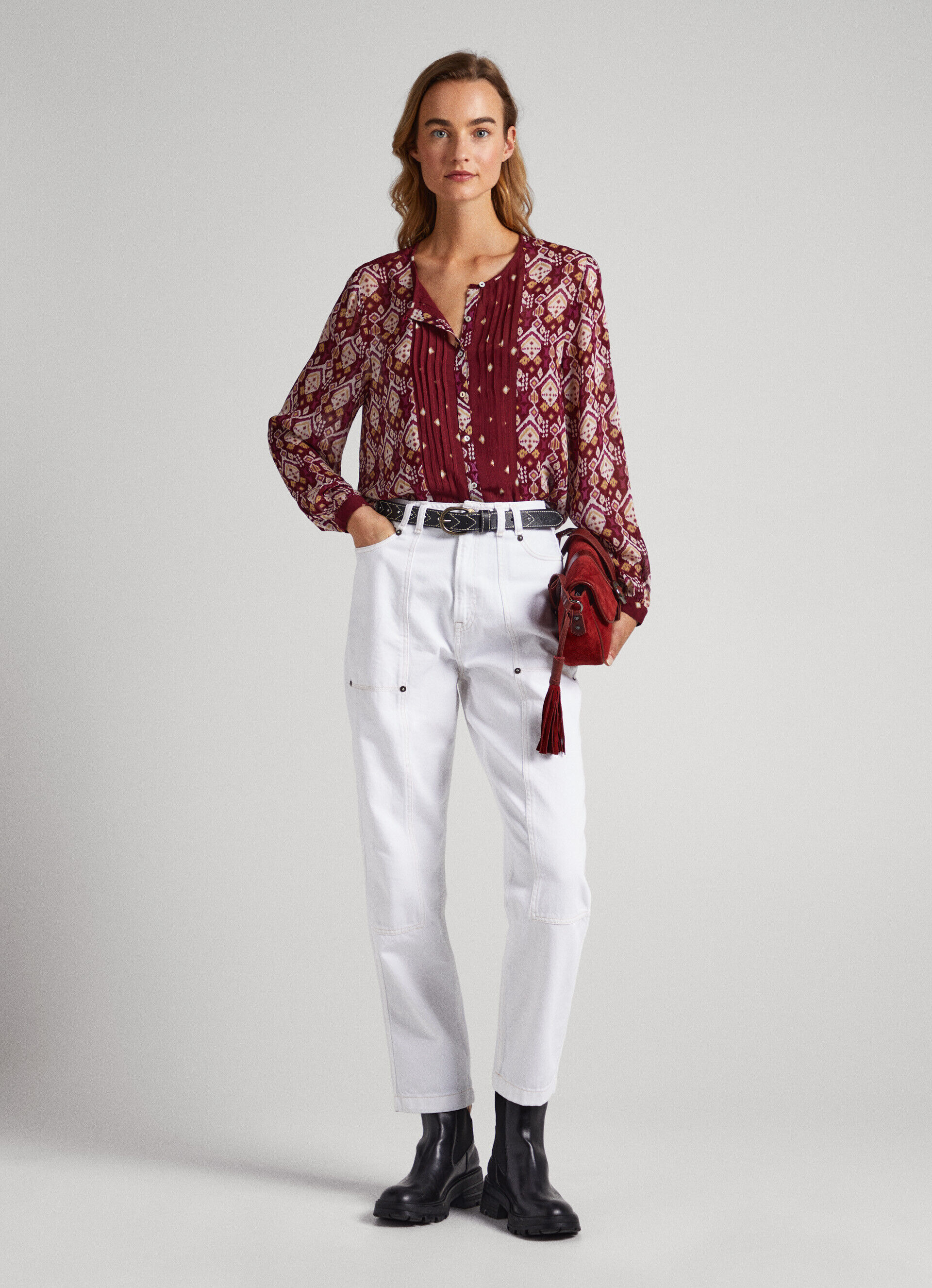CAMISA COM ESTAMPA ORNAMENTAL - multicolorida