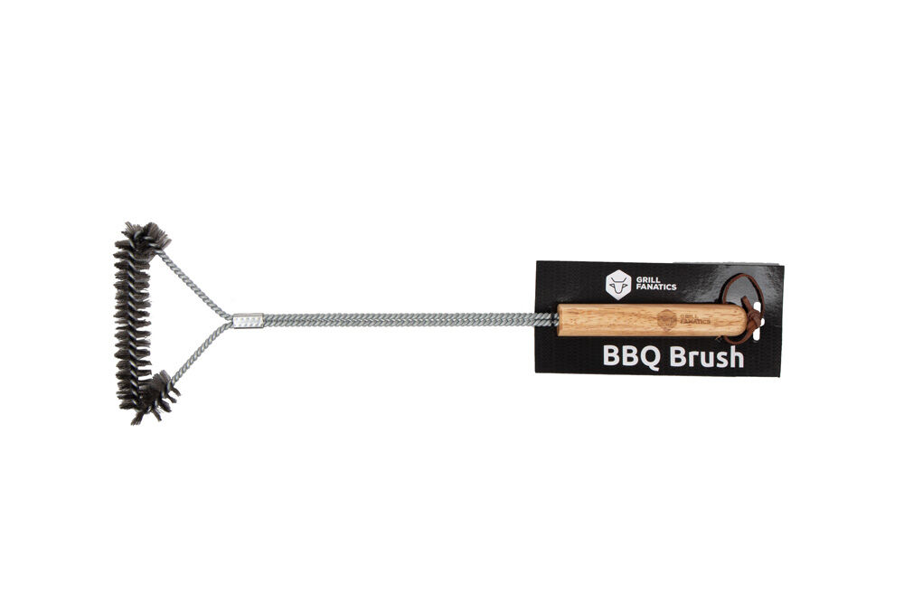 Grill Fanatics 3 zijdige borstel - rvs