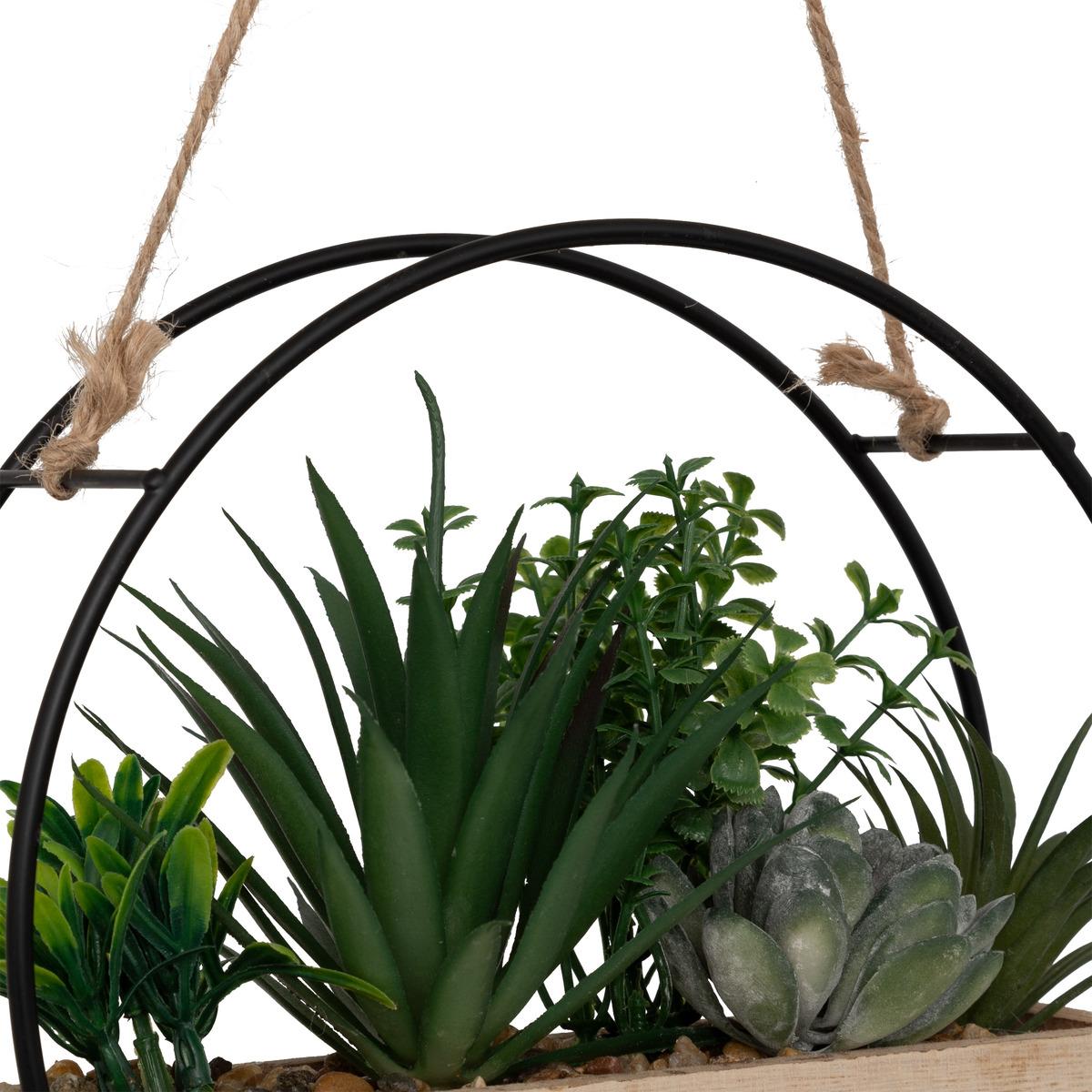PLANTE POT SUSPENDU ROND BOIS KRIST D.20CM