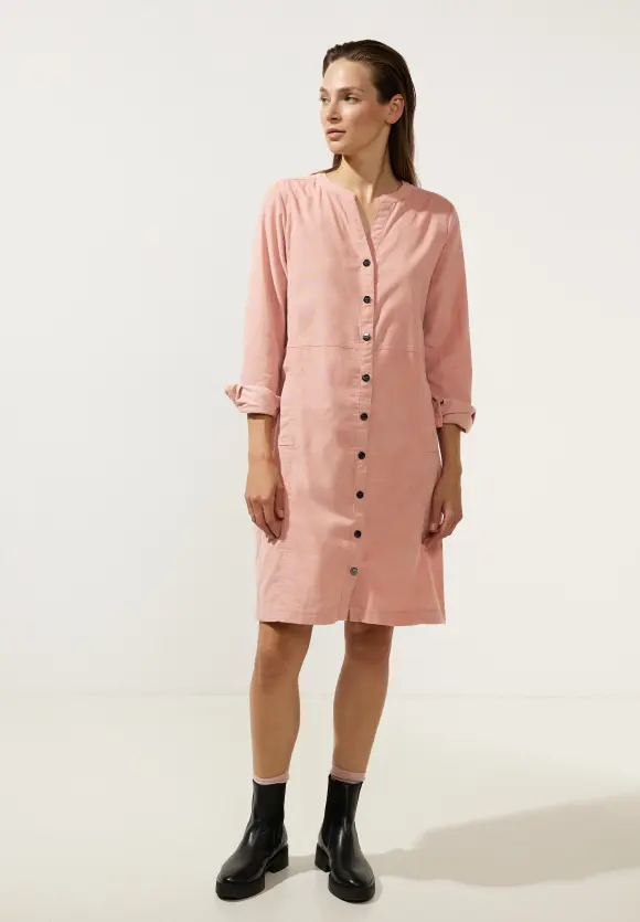 Cordkleid mit Knopfleiste - dull legend rose
